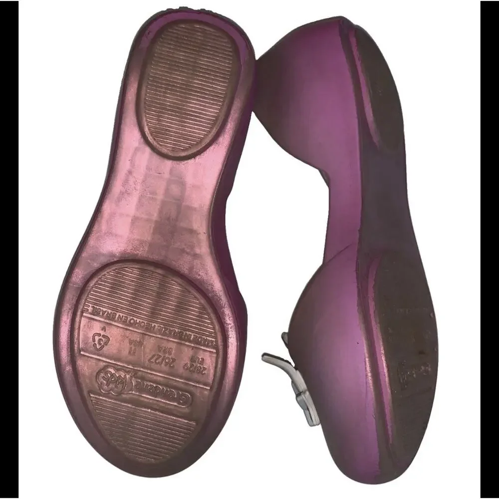 Grendene Kids Barbie Unicorn Girls Size 11 Pink Jelly Ballet Flats Shoes